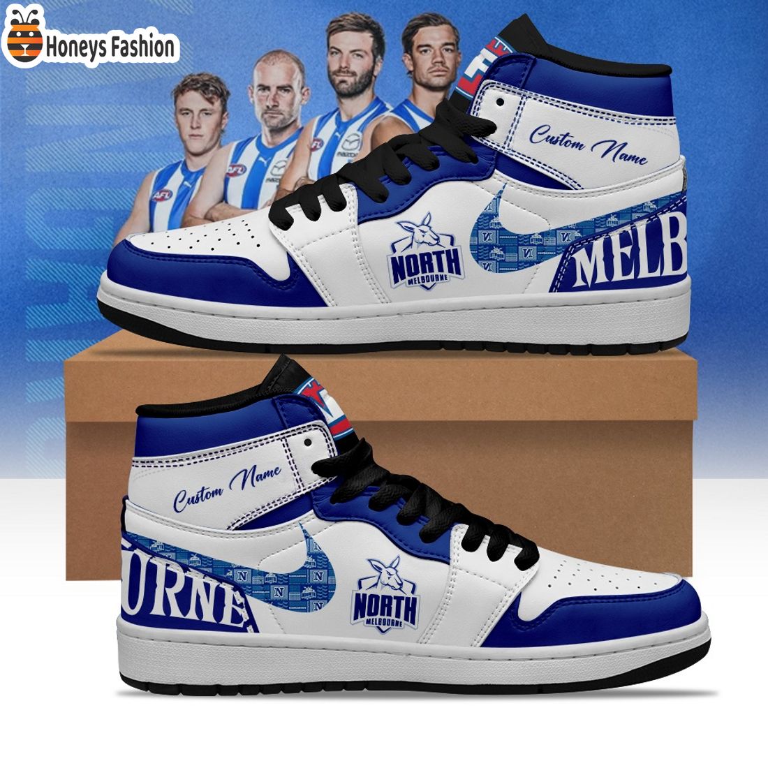 North Melbourne Football Club Custom Name Air Jordan 1 Sneaker