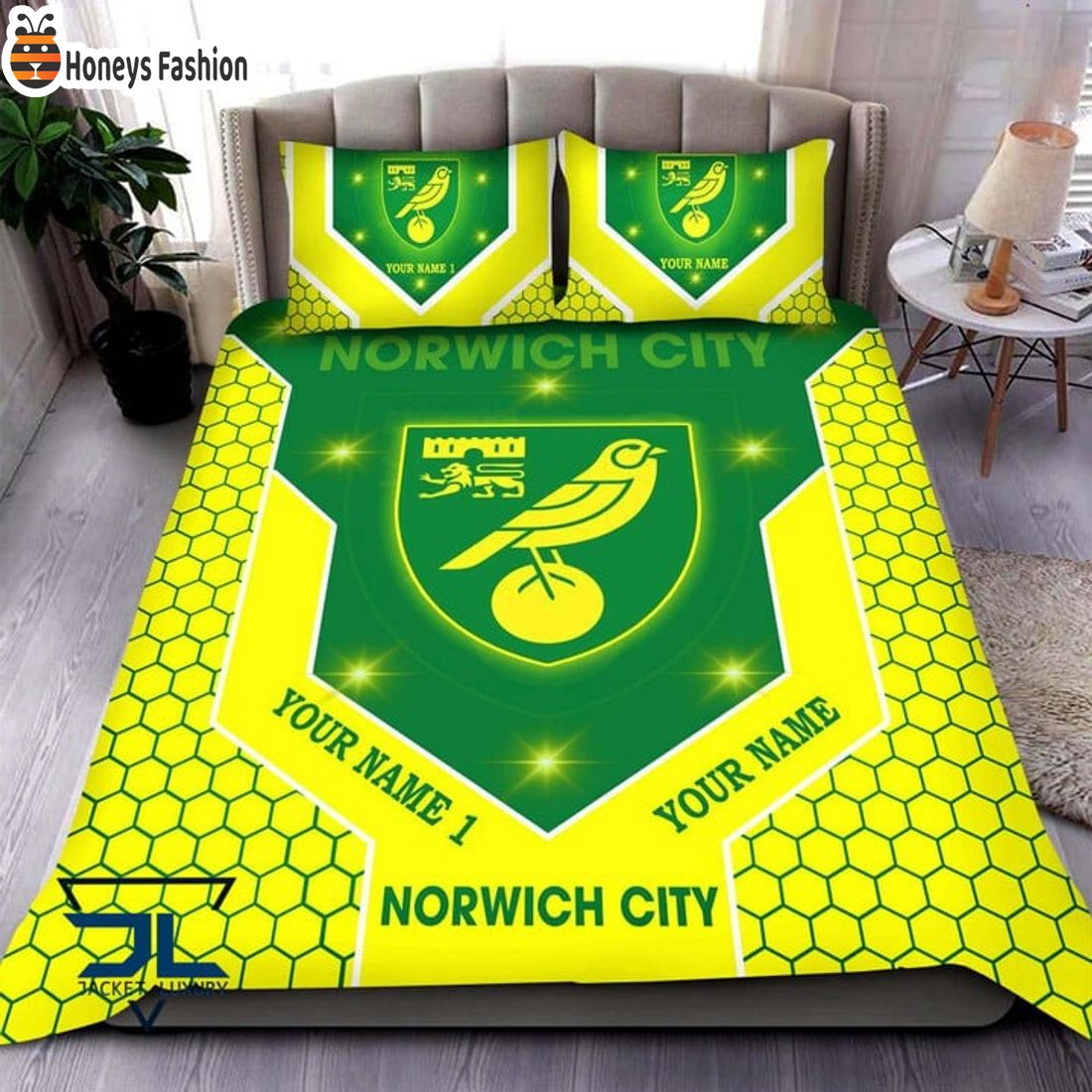 Norwich City Personalized Bedding Set