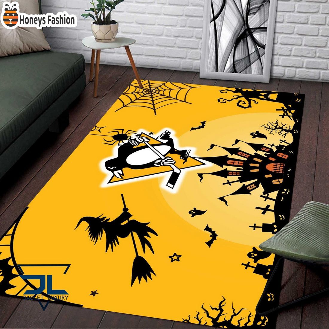 Pittsburgh Penguins Halloween Rug Carpet