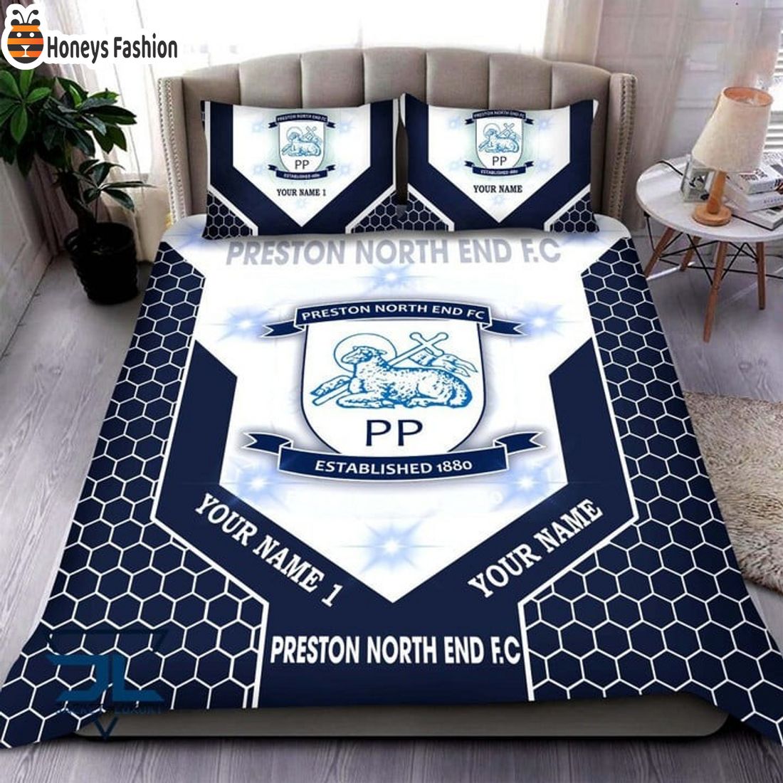 Preston North End FC Personalized Bedding Set