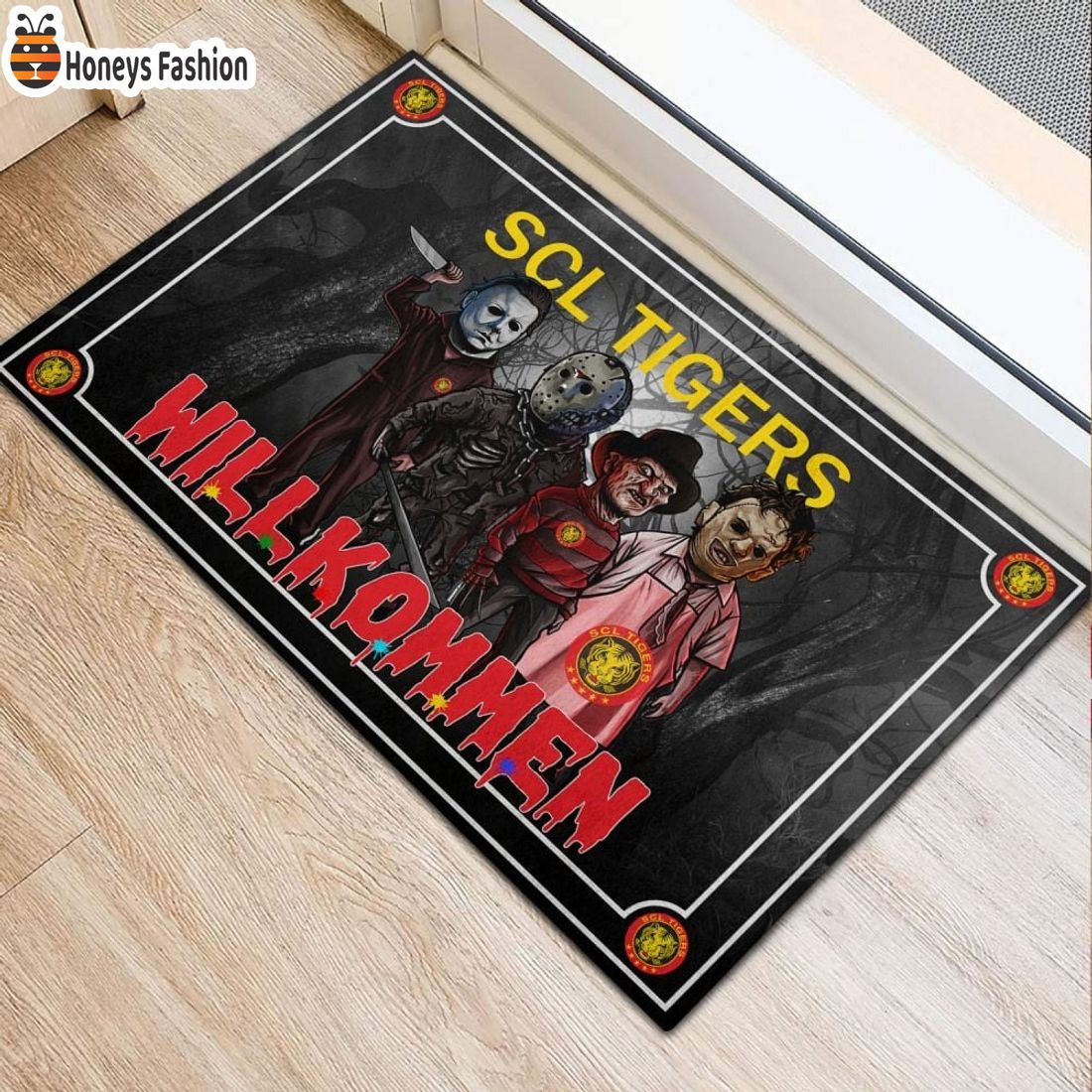 SCL Tigers Willkommen Halloween Doormat