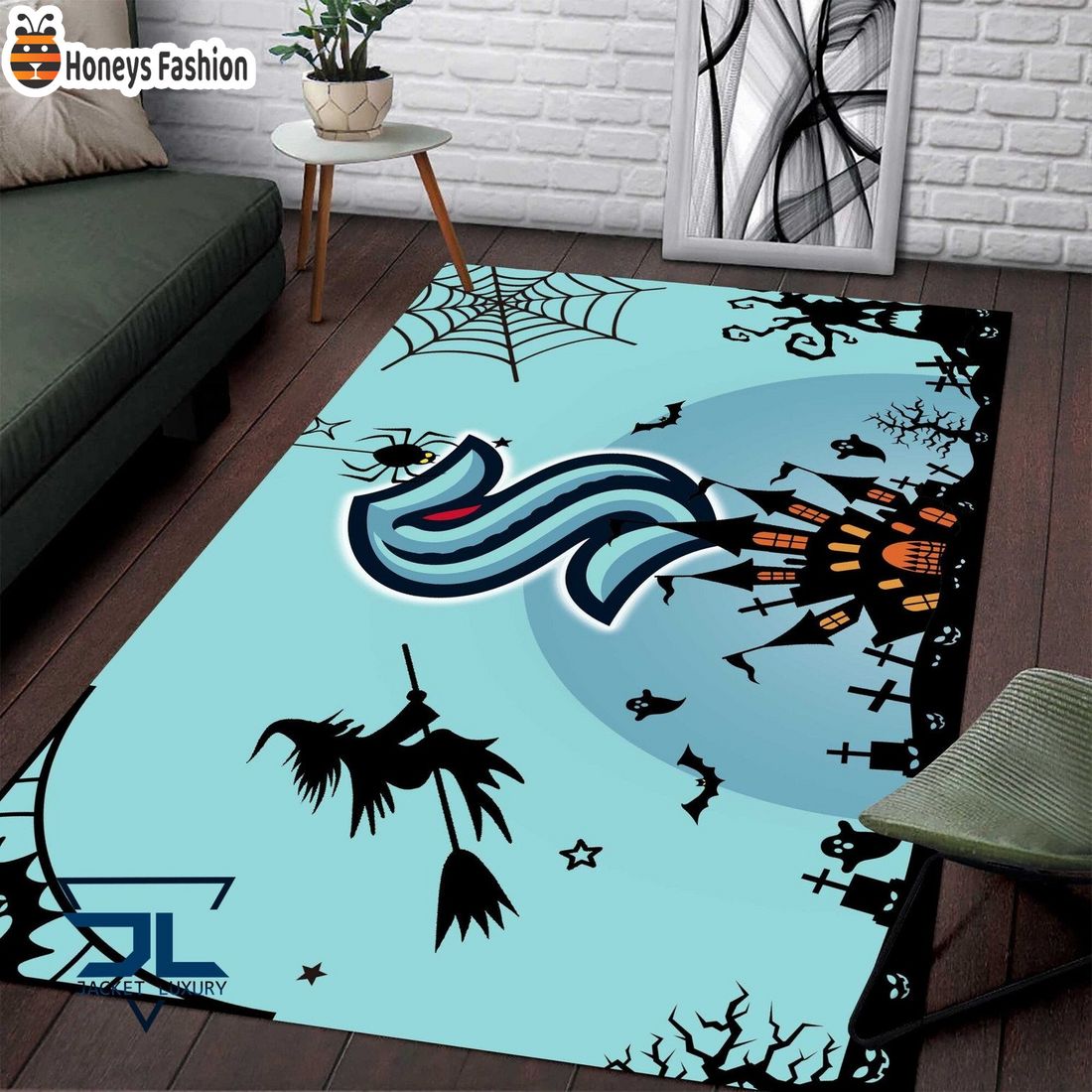 Seattle Kraken Halloween Rug Carpet