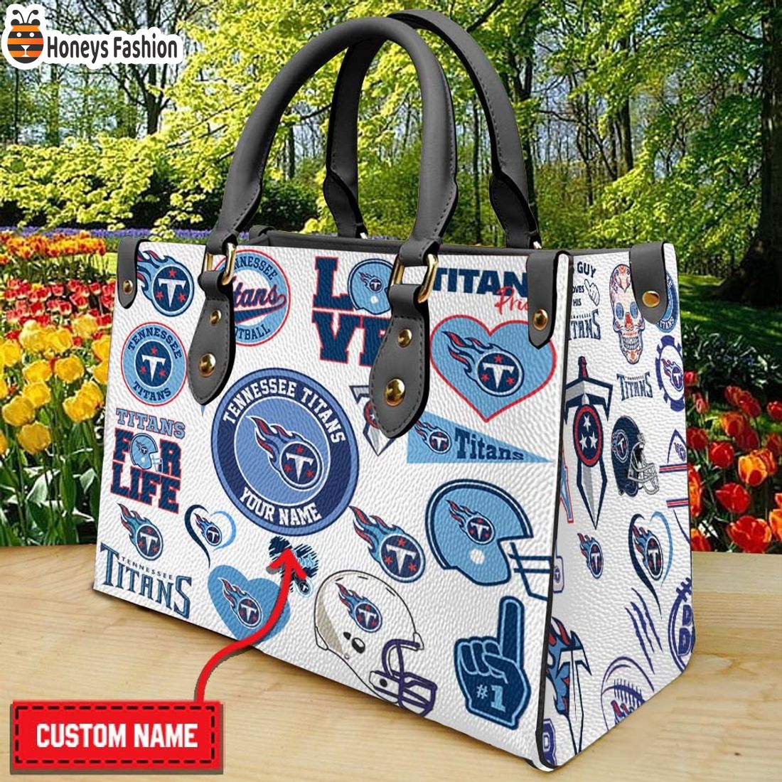 Tennessee Titans Personalized Leather Handbag