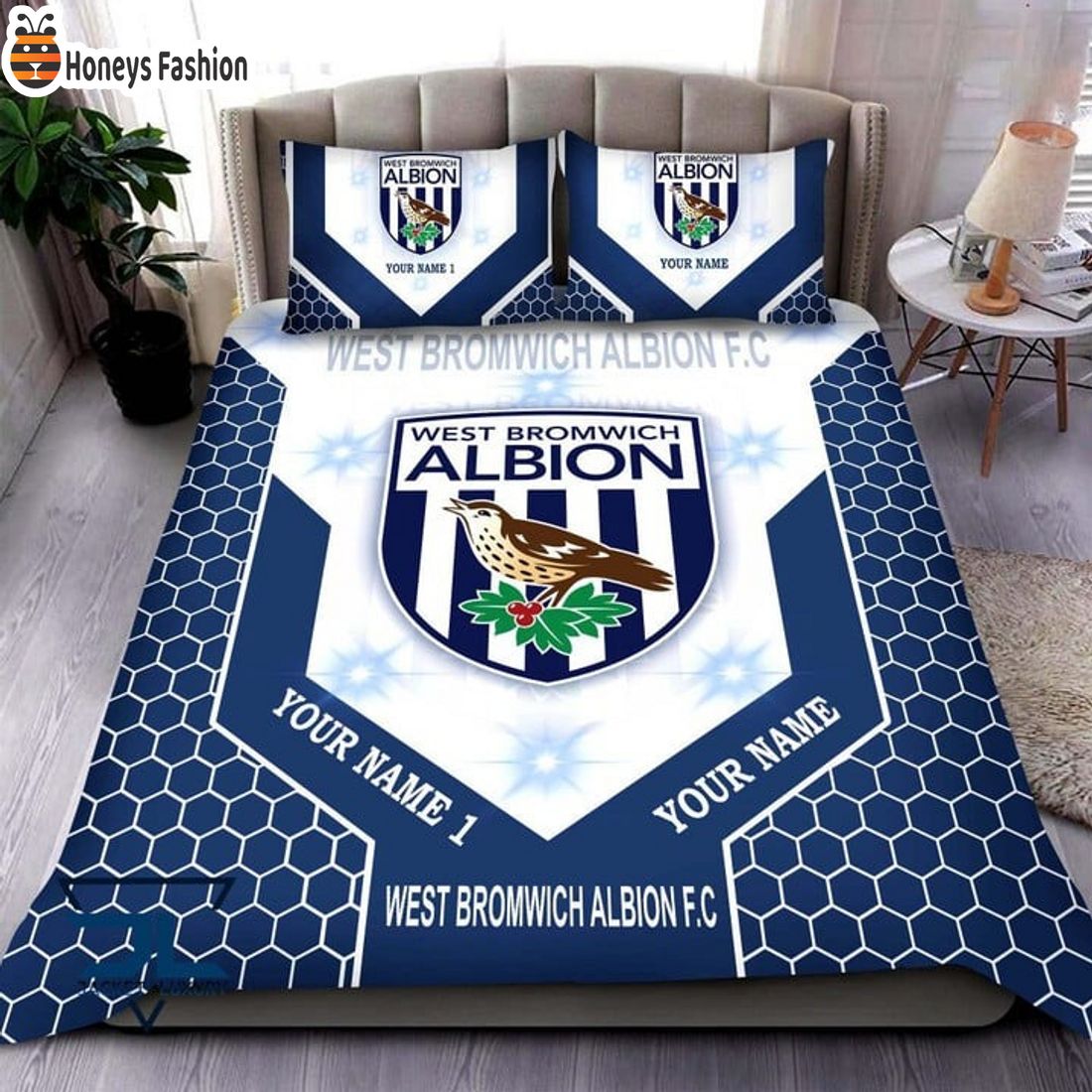 West Bromwich Albion FC Personalized Bedding Set