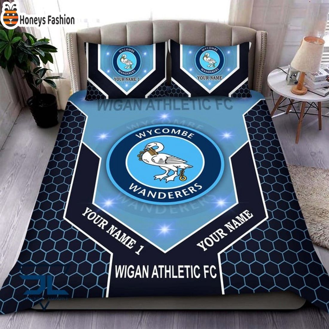 Wycombe Wanderers FC Personalized Bedding Set