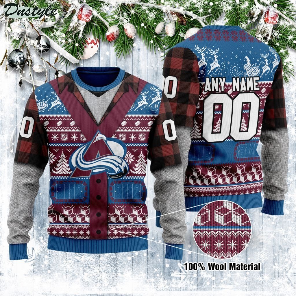 Colorado Avalanche NHL personalized ugly christmas sweater