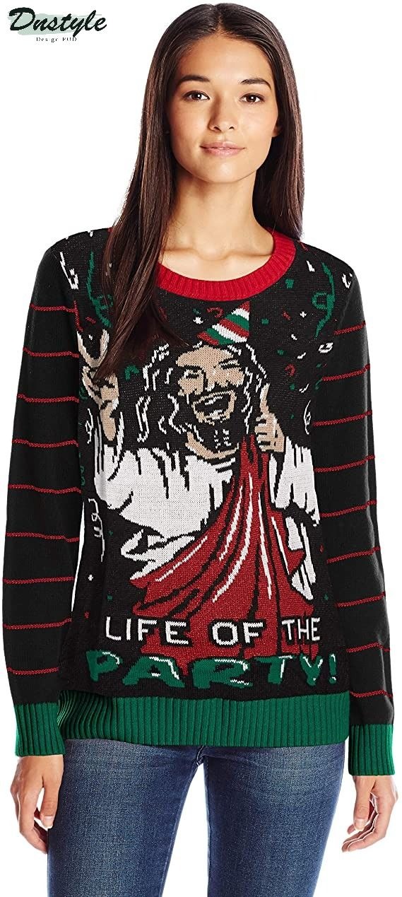 Life of the Party Jesus Ugly Christmas Sweater