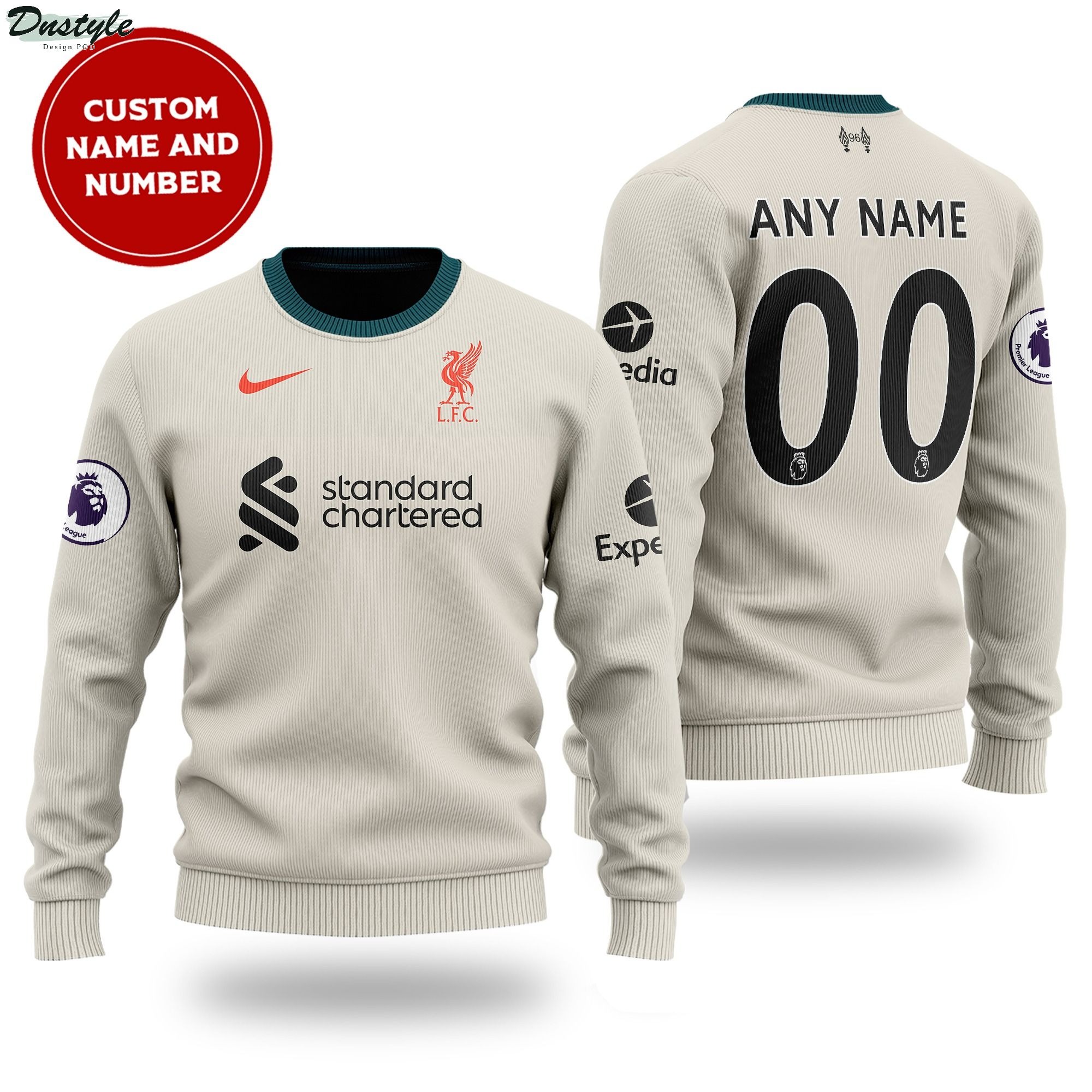 Liverpool custom name and number ugly sweater