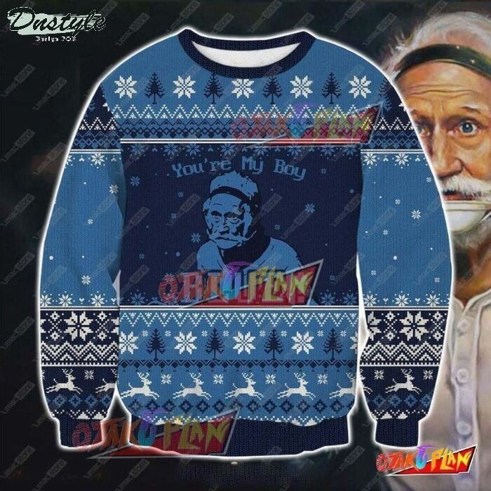 Old School You’re My Boy Blue Ugly Christmas Sweater