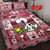 Arkansas Razorbacks NCAA Snoopy Custom Name Bedding Set