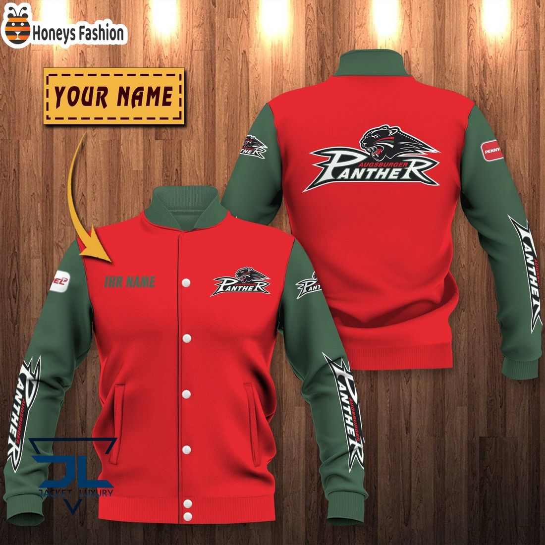 Augsburger Panther Custom Name Baseball Jacket