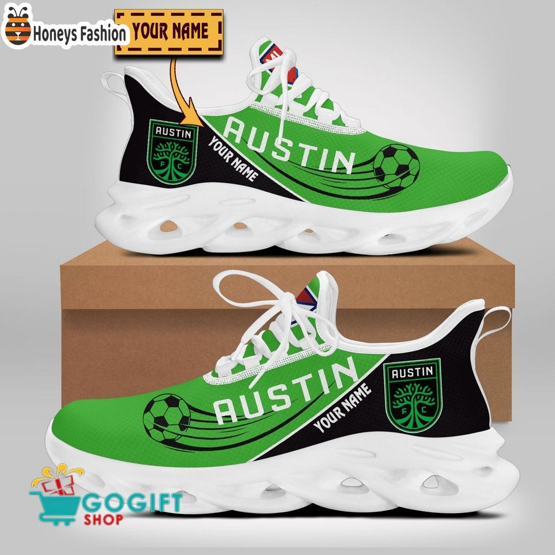 Austin FC MLS Custom Name Max Soul Sneaker