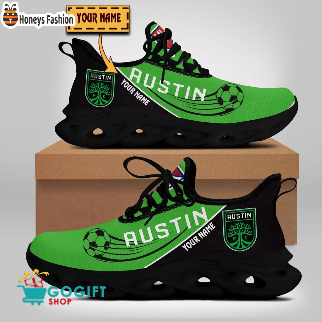 Austin FC MLS Custom Name Max Soul Sneaker