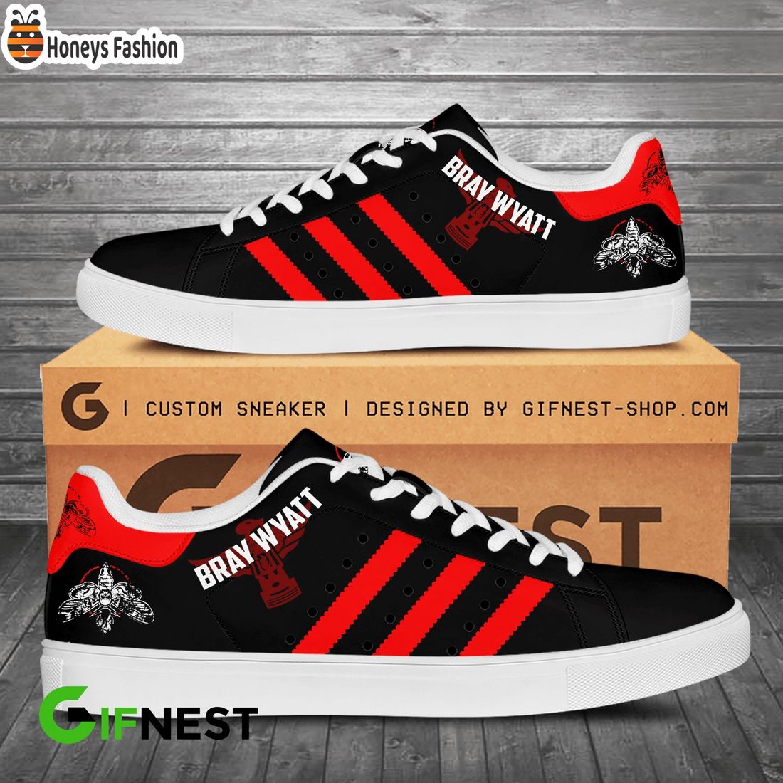 Bray Wyatt black red stan smith adidas shoes