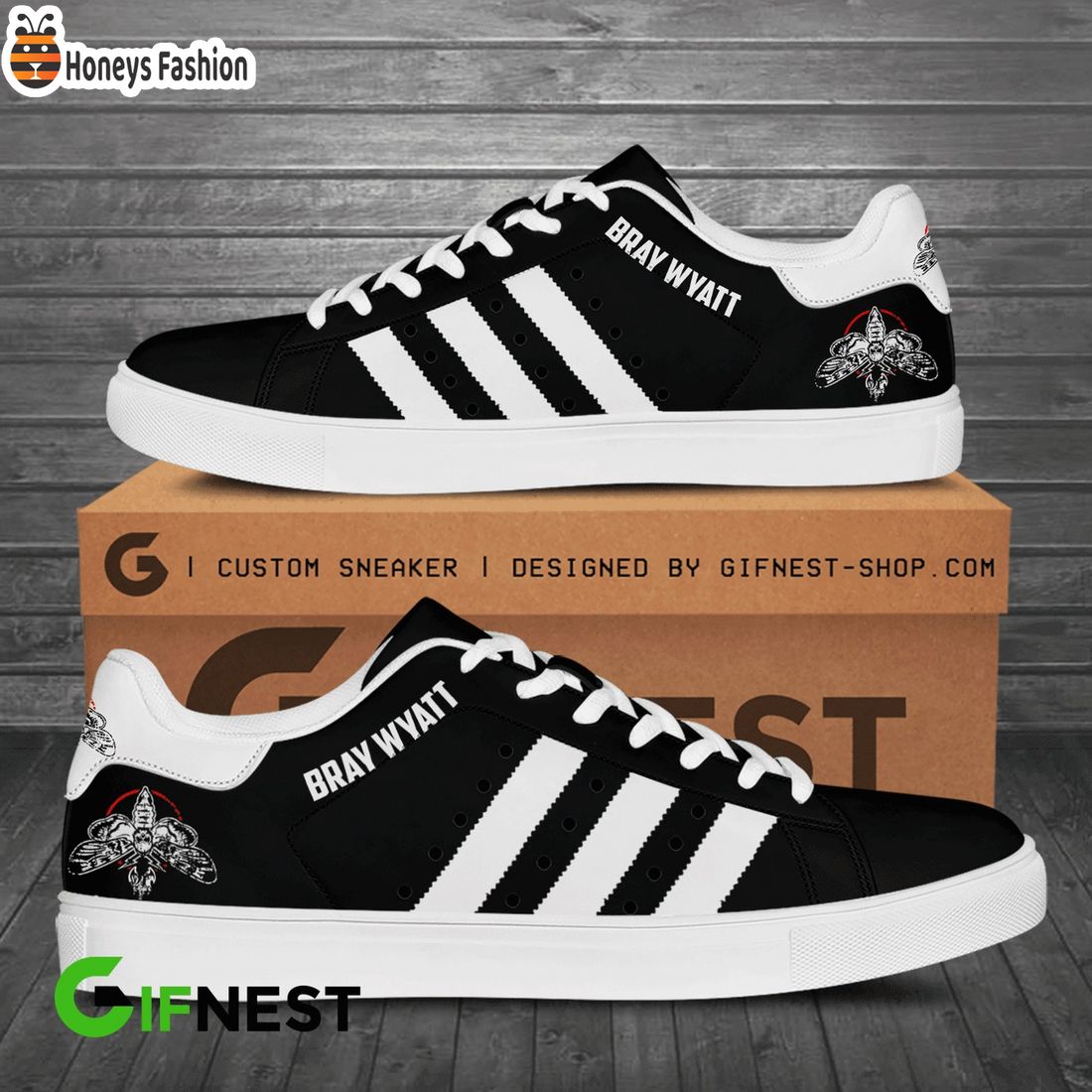 Bray Wyatt black white stan smith adidas shoes