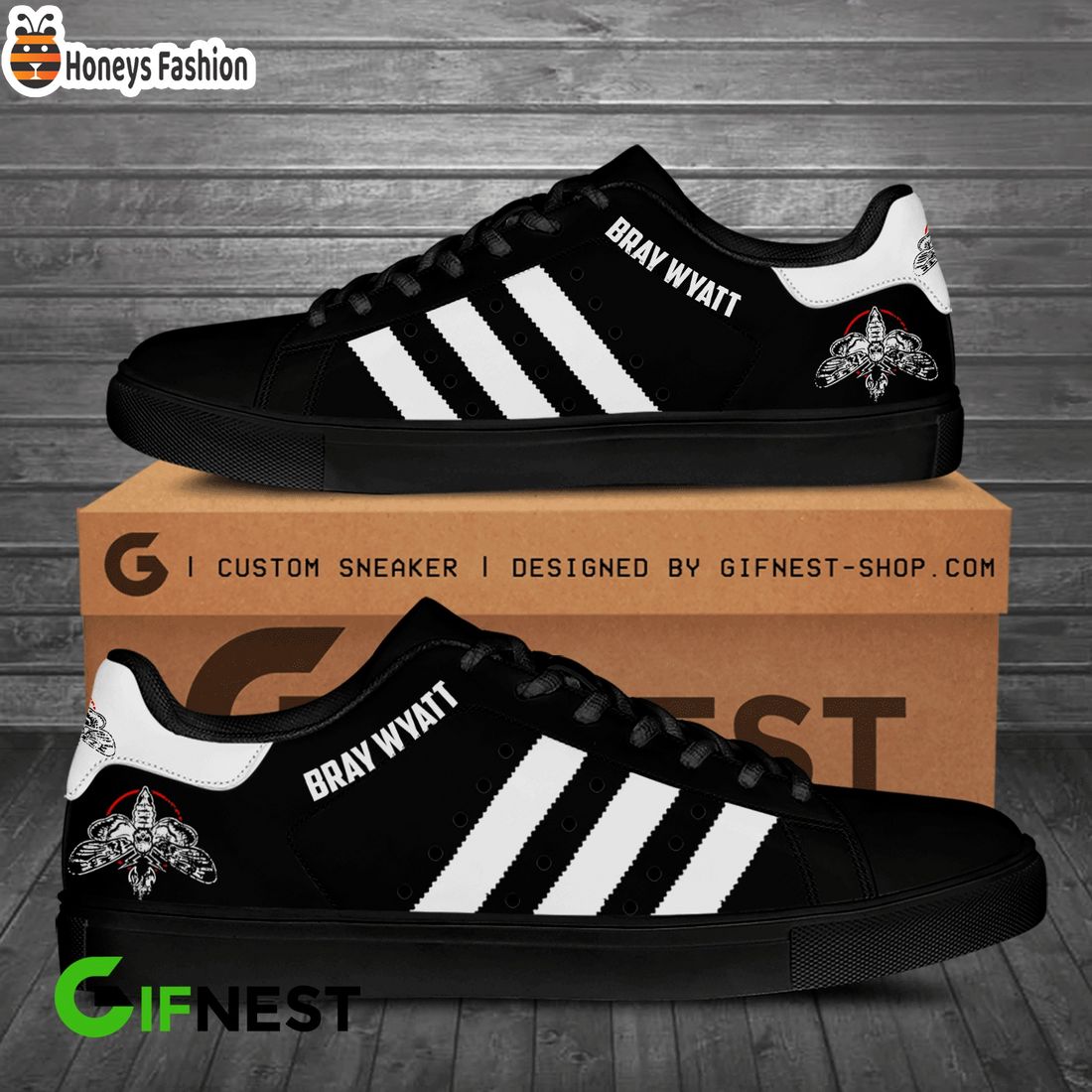 Bray Wyatt black white stan smith adidas shoes