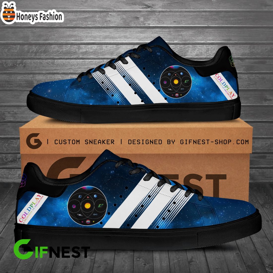 Coldplay galaxy stan smith skate shoes