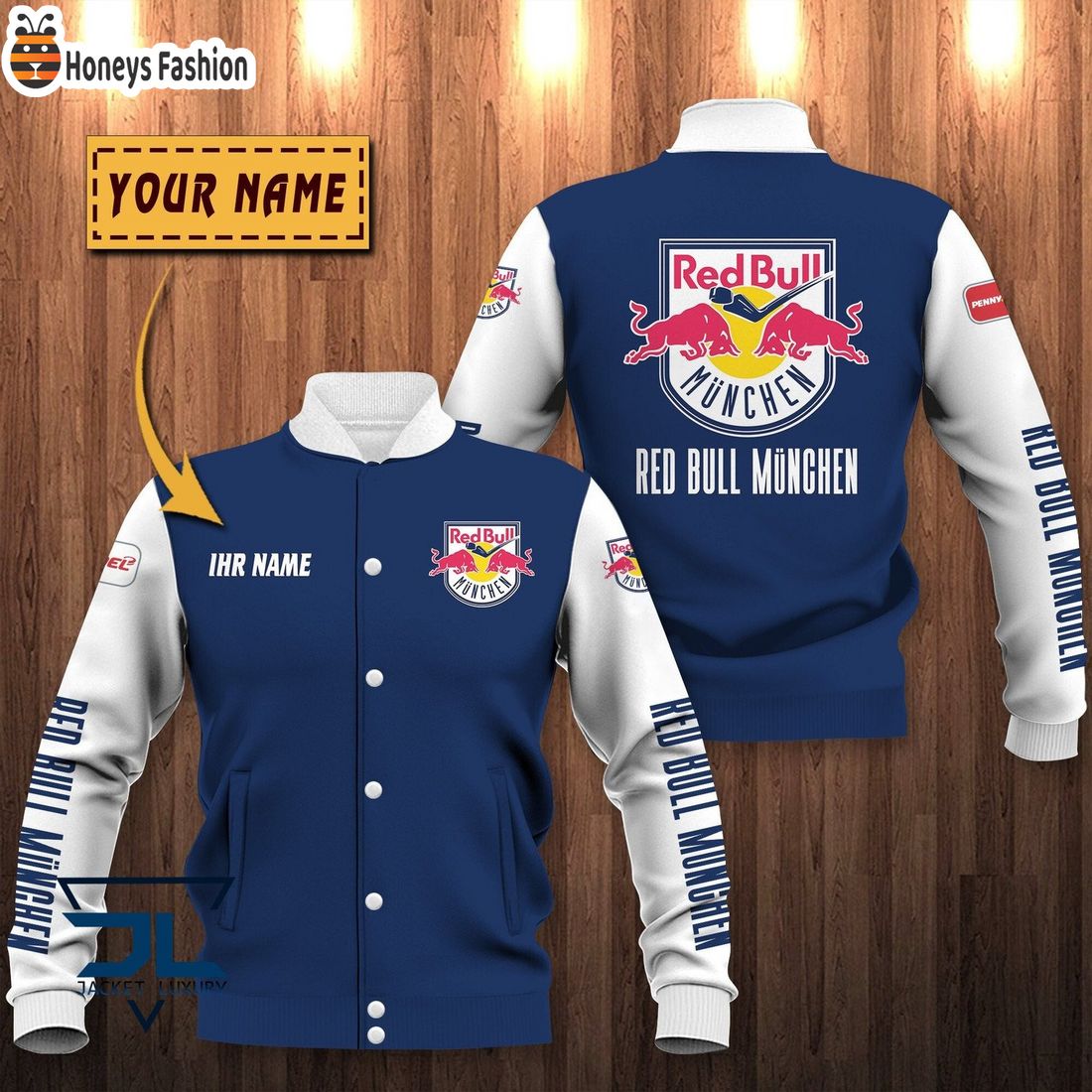 EHC Red Bull Munchen Custom Name Baseball Jacket