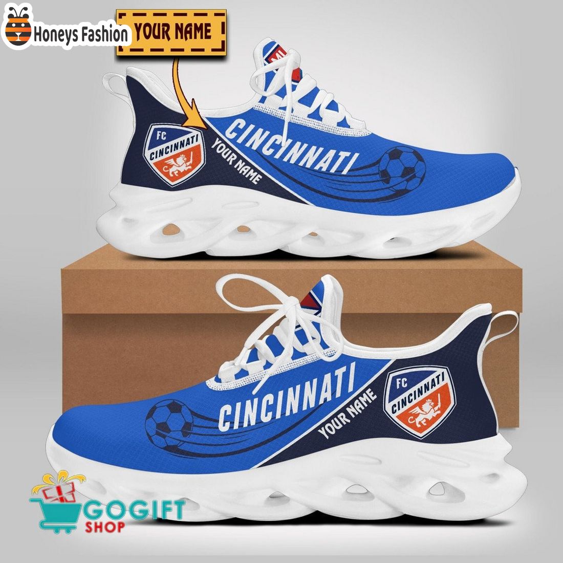 FC Cincinnati MLS Custom Name Max Soul Sneaker