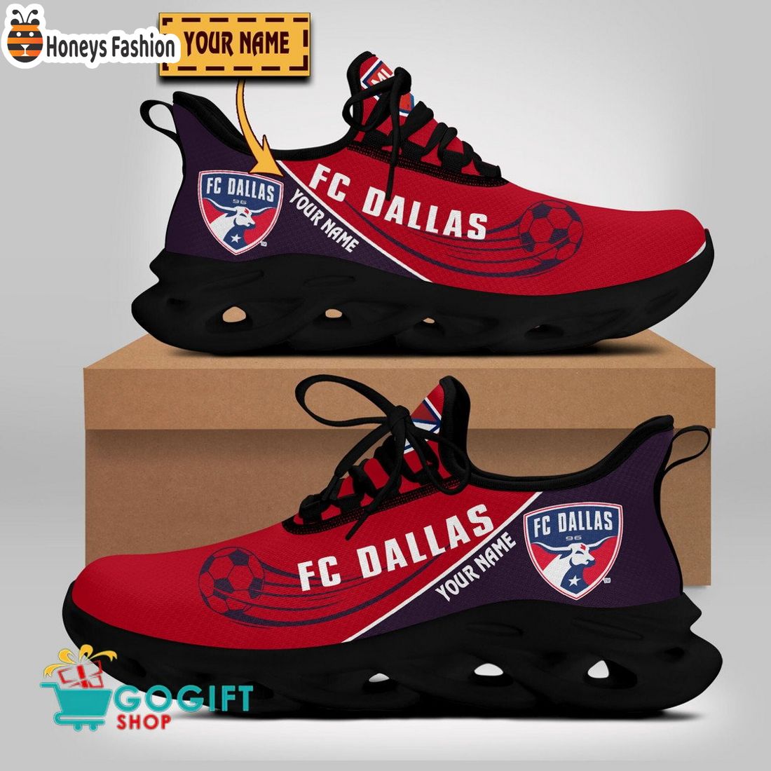 FC Dallas MLS Custom Name Max Soul Sneaker