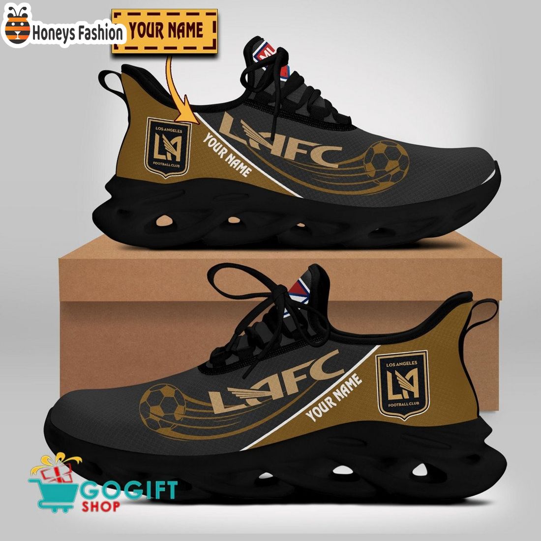 Los Angeles FC MLS Custom Name Max Soul Sneaker