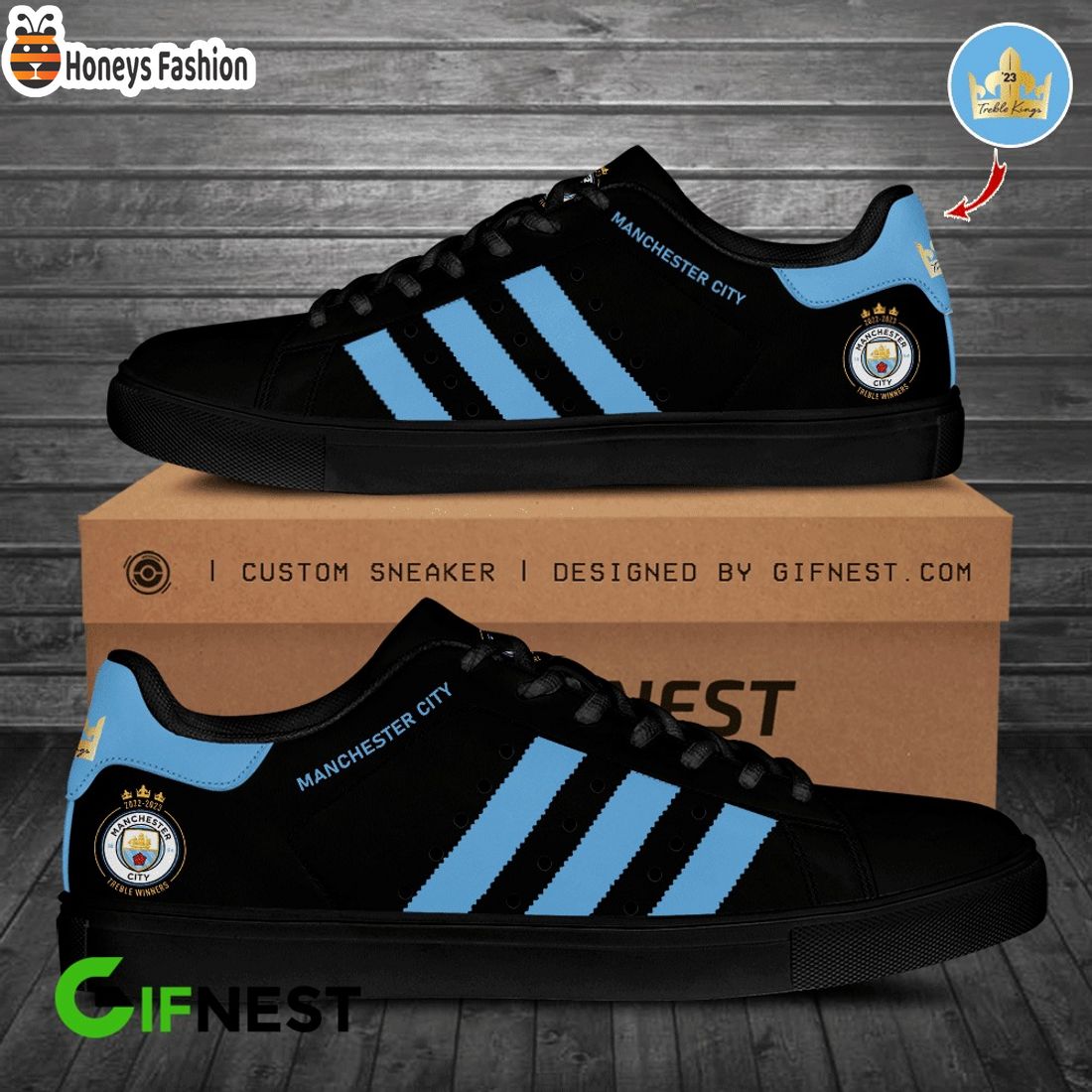 Manchester City triple kings stan smith skate shoes