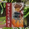 Oklahoma Sooners NCAA Halloween Welcome Flag