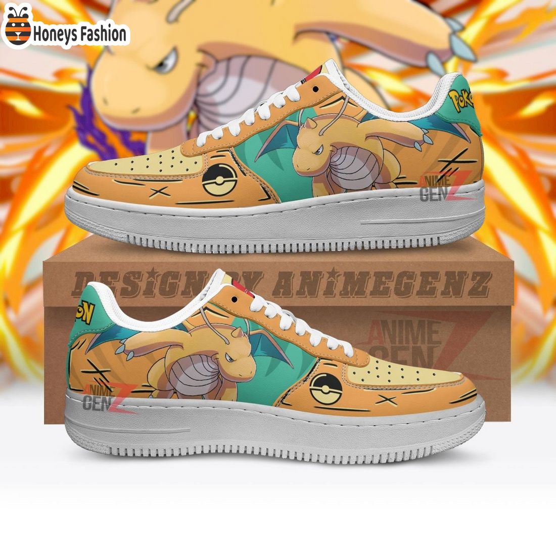 Pokemon Dragonite Air Force 1 Sneakers