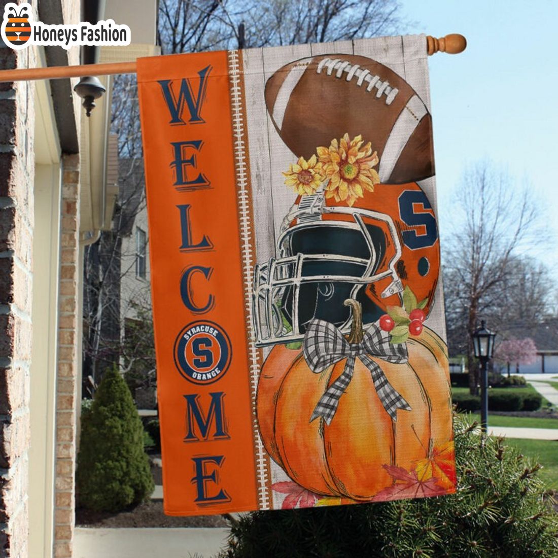 Syracuse Orange NCAA Halloween Welcome Flag