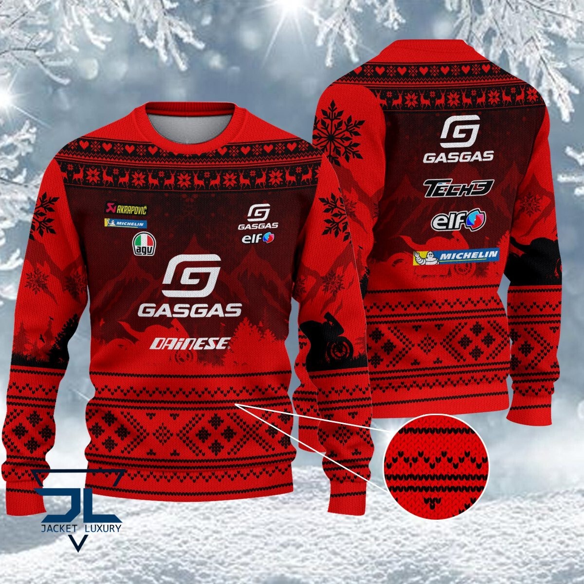 HOT HOT HOT Gasgas Factory Racing Tech 3 MotoGP 2023 Ugly Christmas Sweater