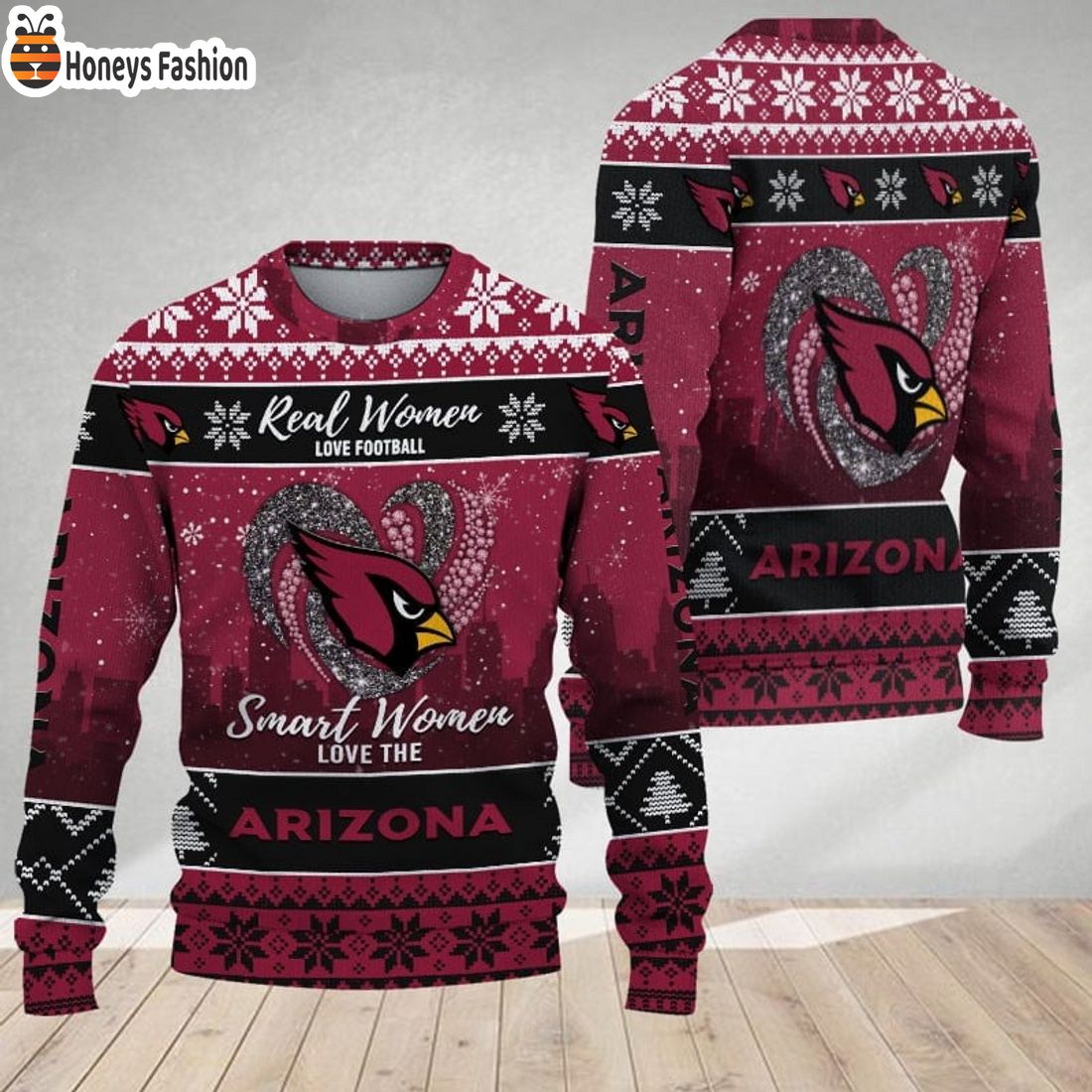 Arizona Cardinals Smart Women Love The Arizona Ugly Christmas Sweater
