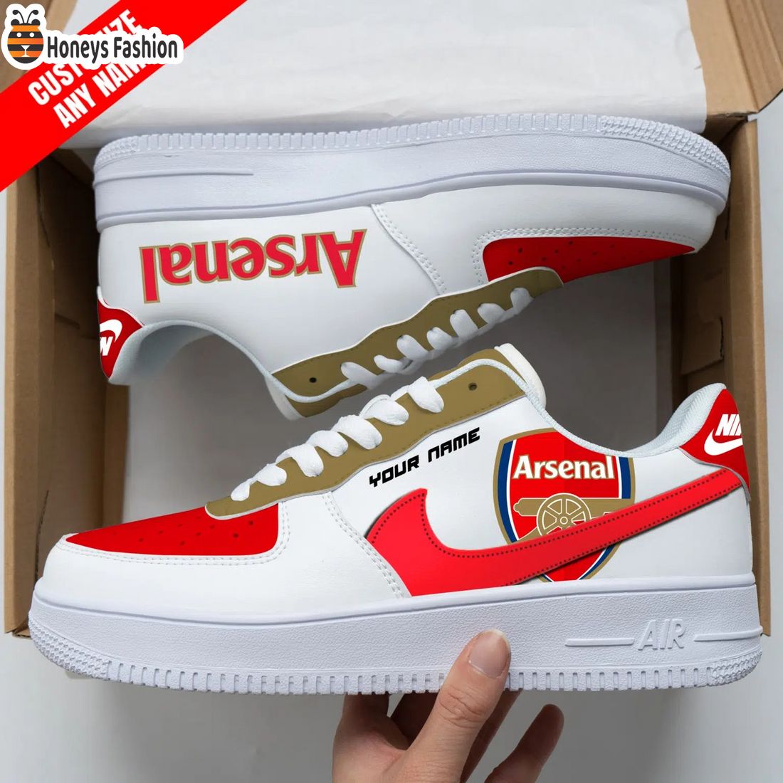Arsenal Personalized Nike Air Force Sneakers