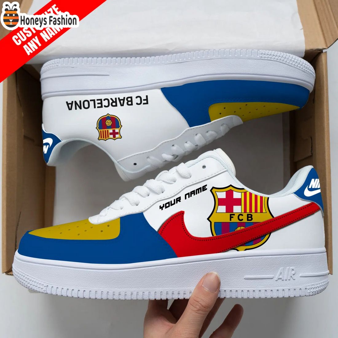 Barcelona Personalized Nike Air Force Sneakers