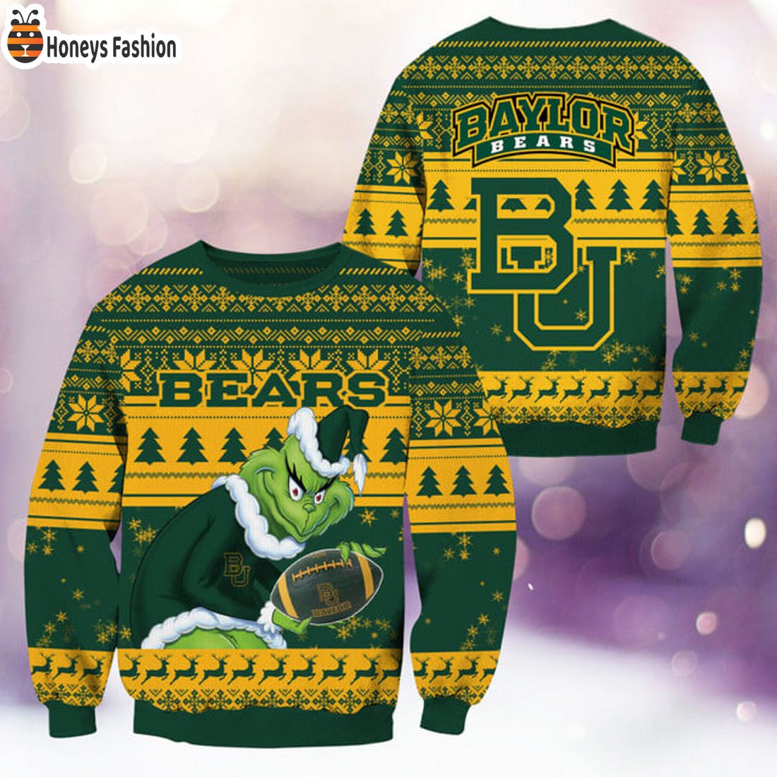 BEST TRENDING Baylor Bears NCAA Grinch Ugly Christmas Sweater