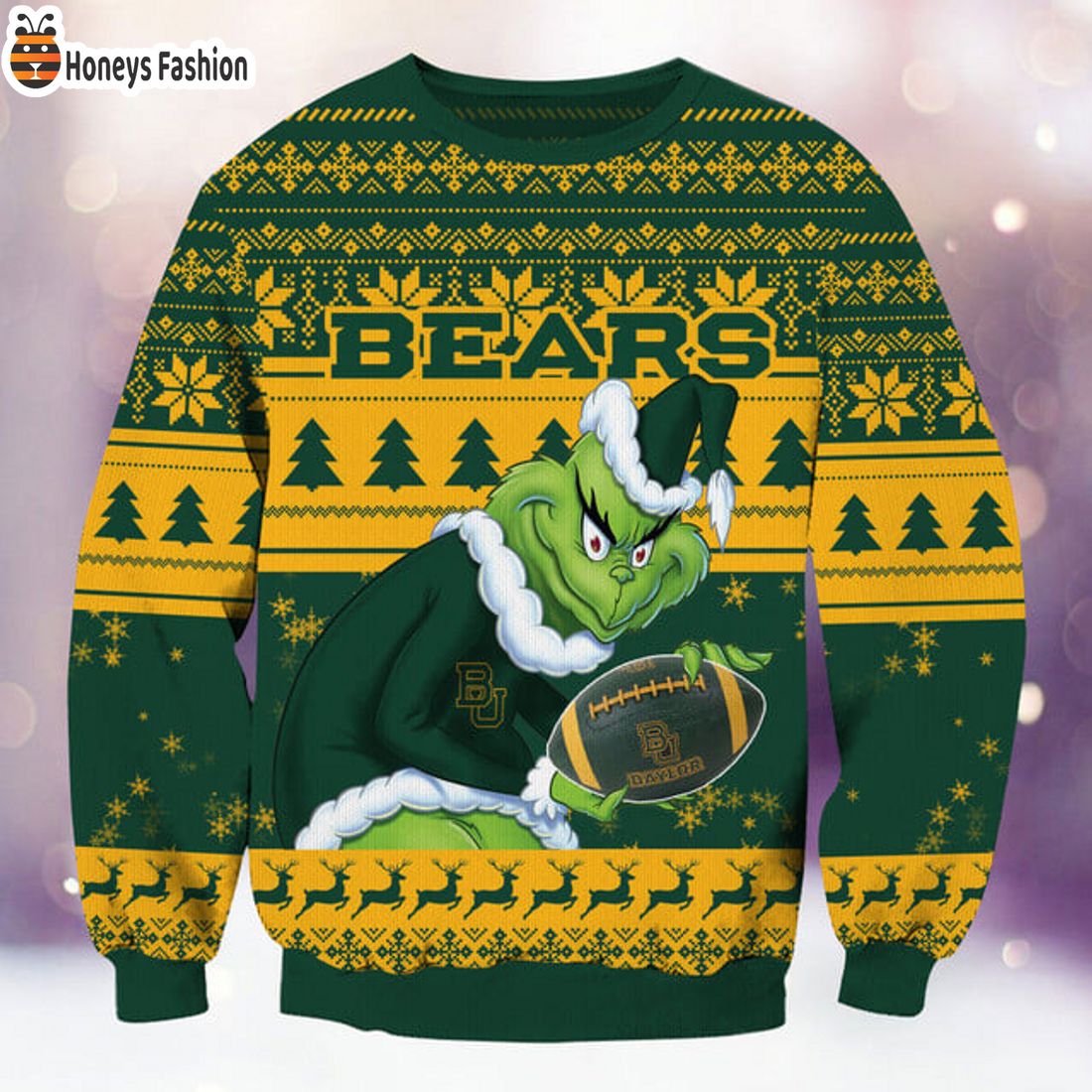 BEST TRENDING Baylor Bears NCAA Grinch Ugly Christmas Sweater