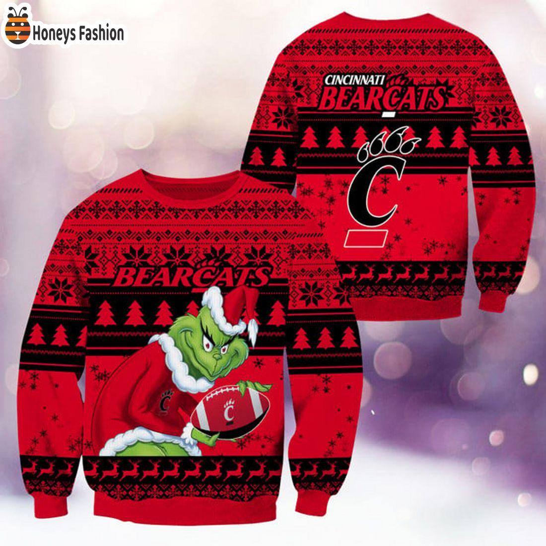 BEST TRENDING Cincinnati Bearcats NCAA Grinch Ugly Christmas Sweater