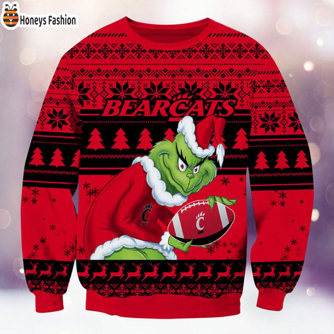 BEST TRENDING Cincinnati Bearcats NCAA Grinch Ugly Christmas Sweater