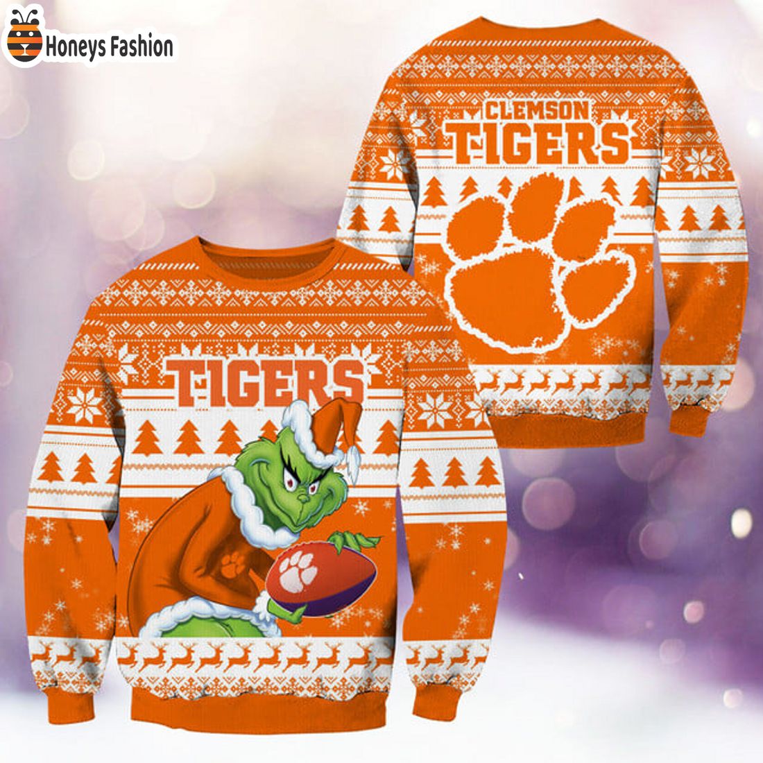 BEST TRENDING Clemson Tigers NCAA Grinch Ugly Christmas Sweater