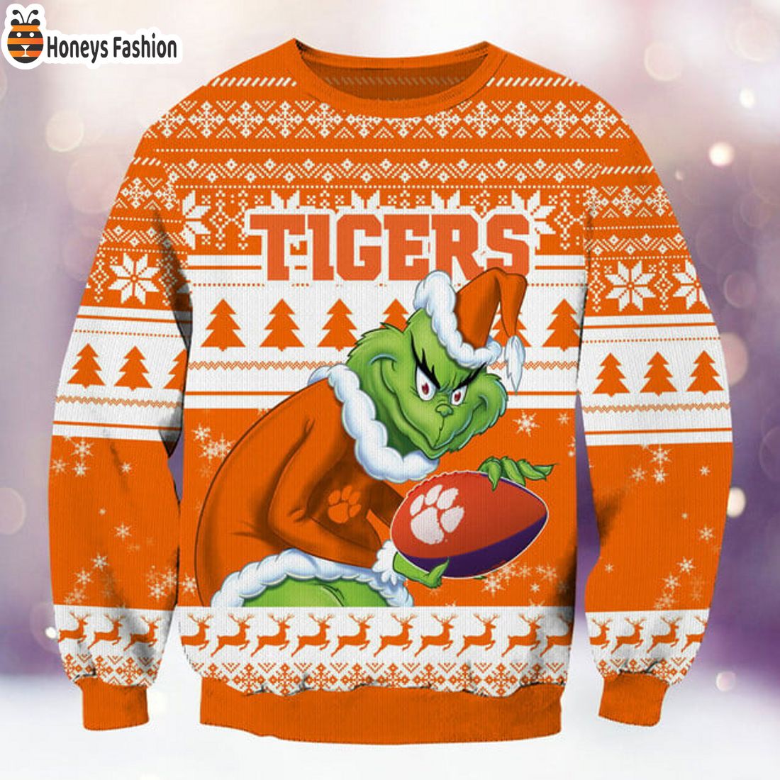 BEST TRENDING Clemson Tigers NCAA Grinch Ugly Christmas Sweater