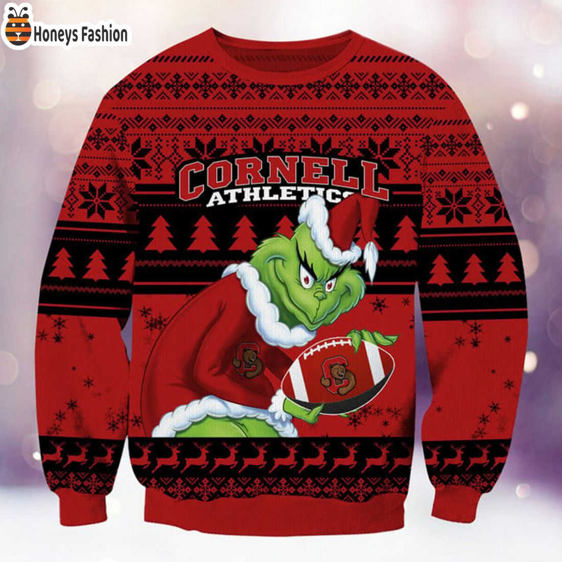 BEST TRENDING Cornell Big Red NCAA Grinch Ugly Christmas Sweater