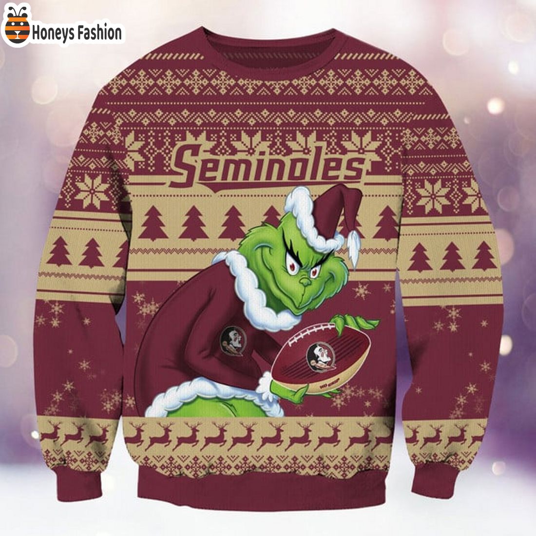 BEST TRENDING Florida State Seminoles NCAA Grinch Ugly Christmas Sweater