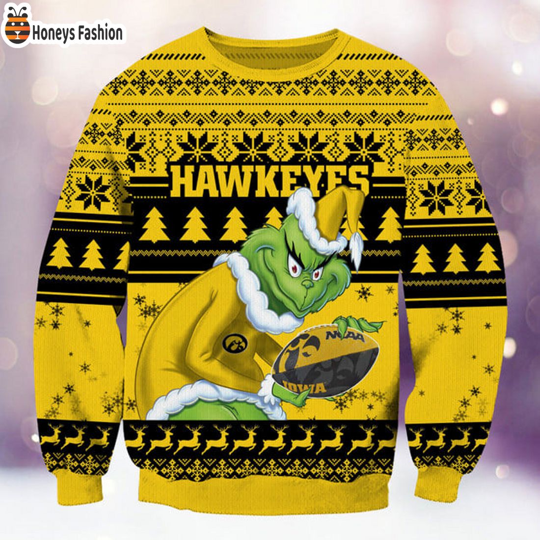 BEST TRENDING Iowa Hawkeyes NCAA Grinch Ugly Christmas Sweater