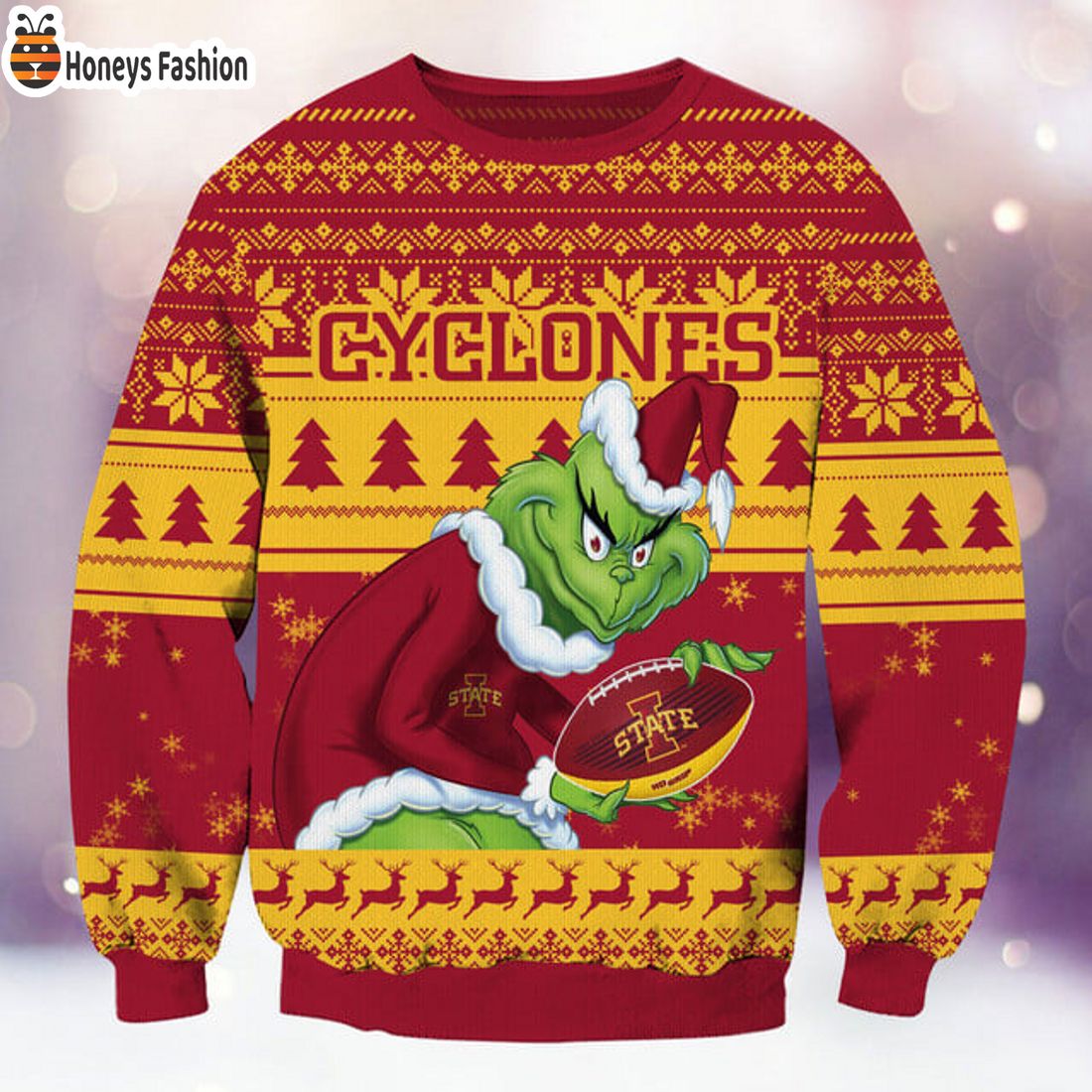 BEST TRENDING Iowa State Cyclones NCAA Grinch Ugly Christmas Sweater