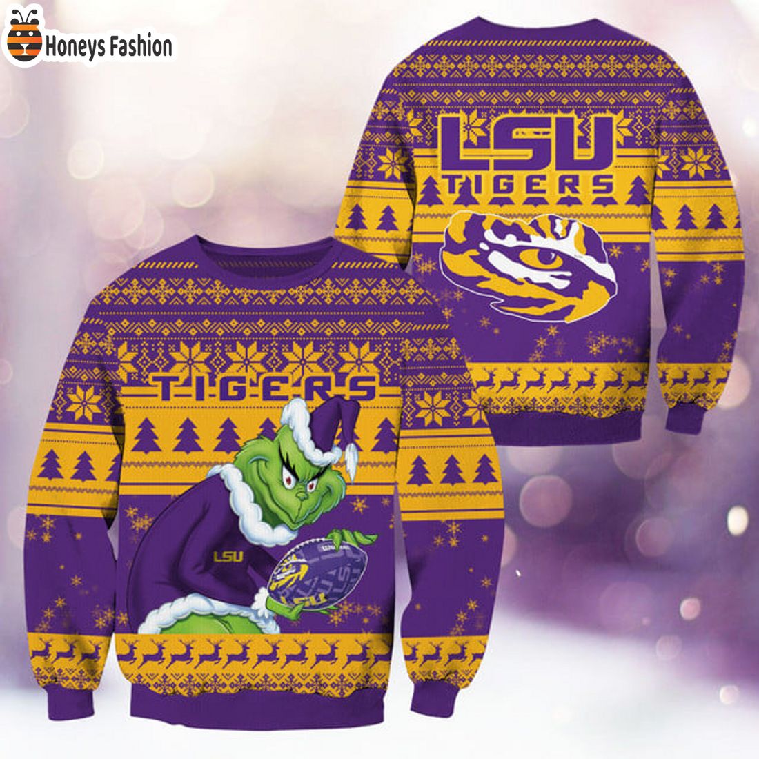 BEST TRENDING LSU Tigers NCAA Grinch Ugly Christmas Sweater