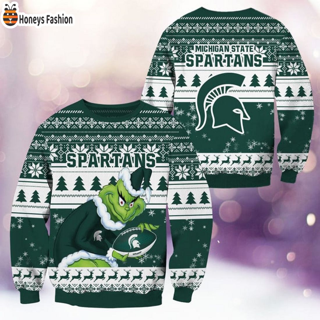 BEST TRENDING Michigan State Spartans NCAA Grinch Ugly Christmas Sweater