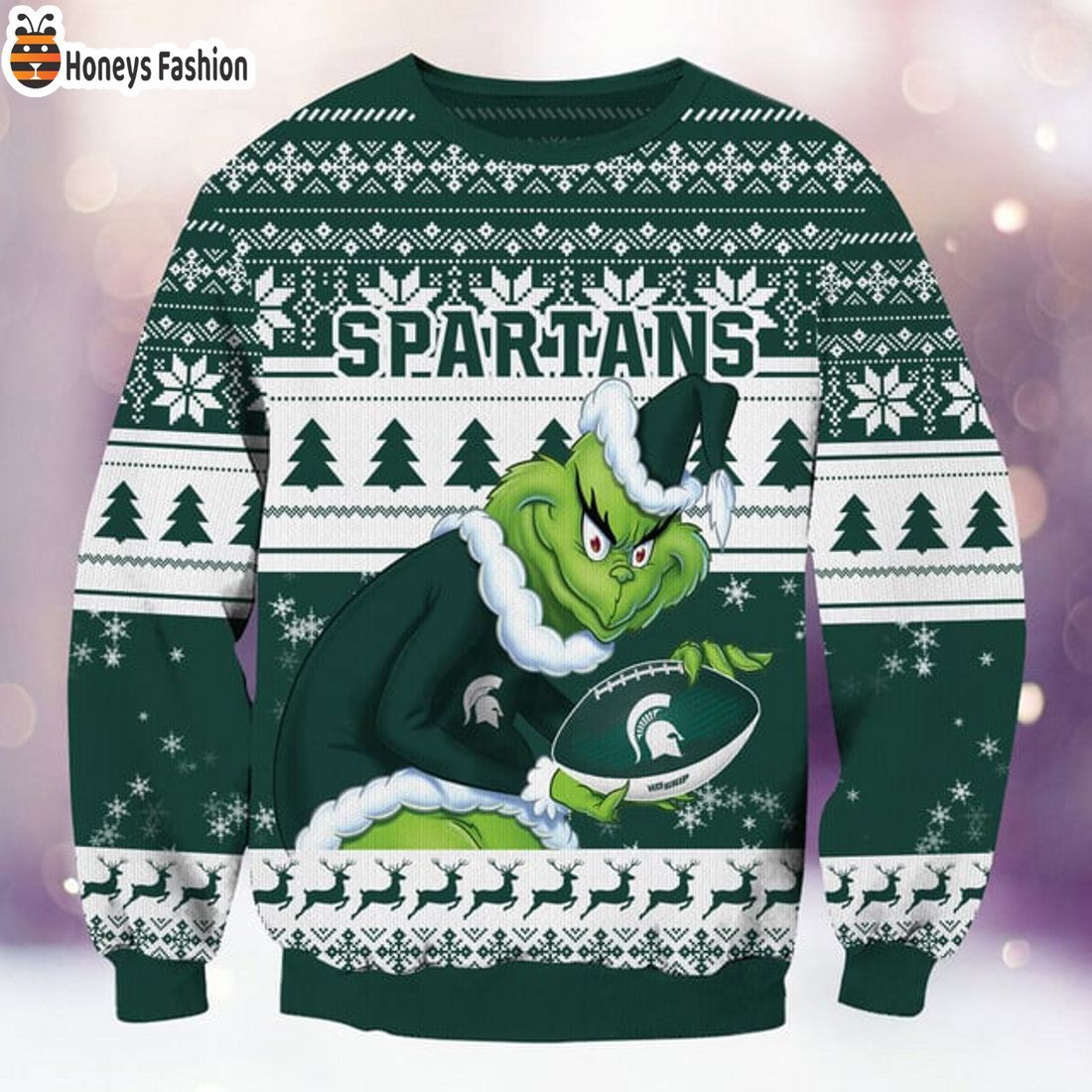 BEST TRENDING Michigan State Spartans NCAA Grinch Ugly Christmas Sweater