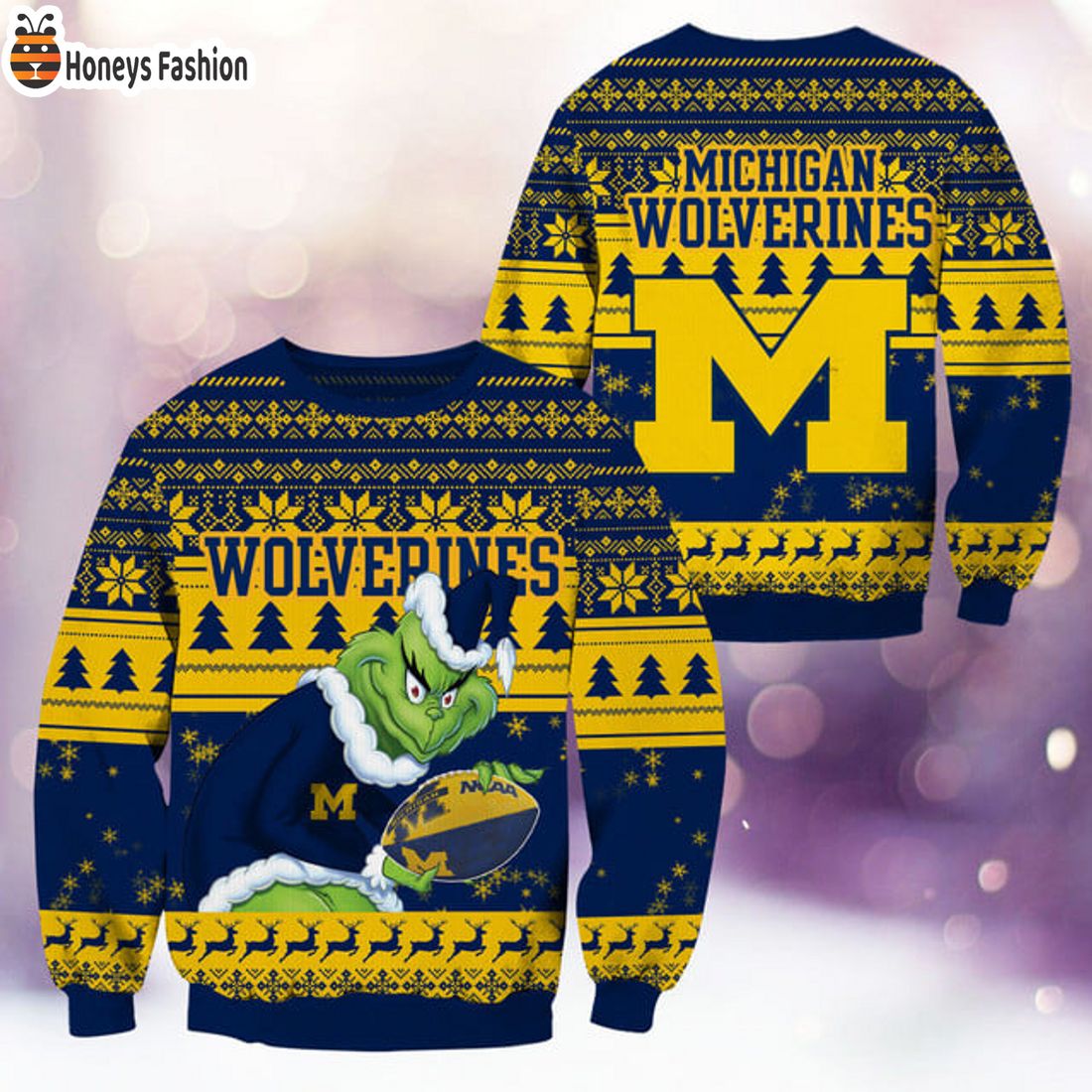 BEST TRENDING Michigan Wolverines NCAA Grinch Ugly Christmas Sweater