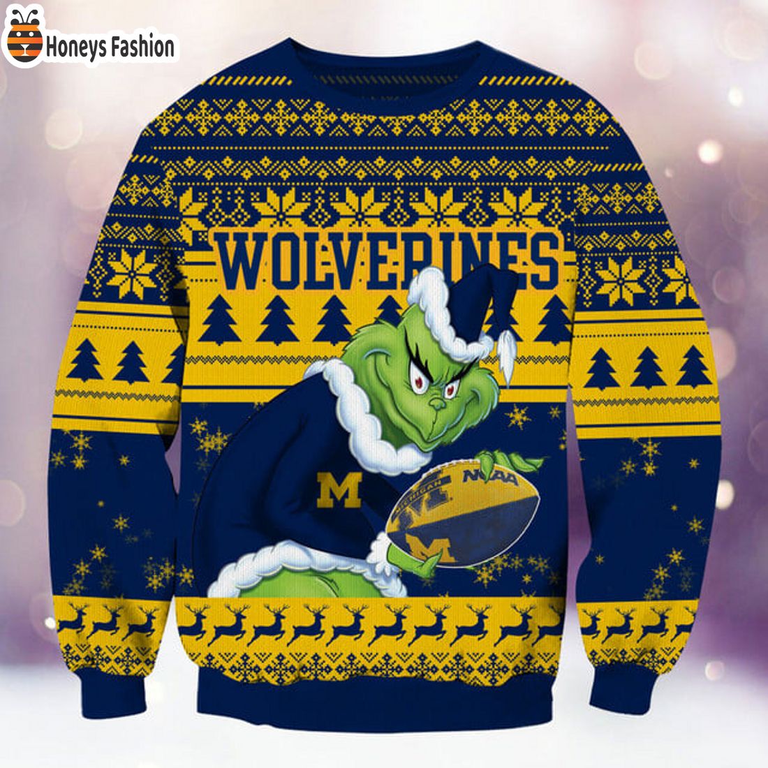 BEST TRENDING Michigan Wolverines NCAA Grinch Ugly Christmas Sweater