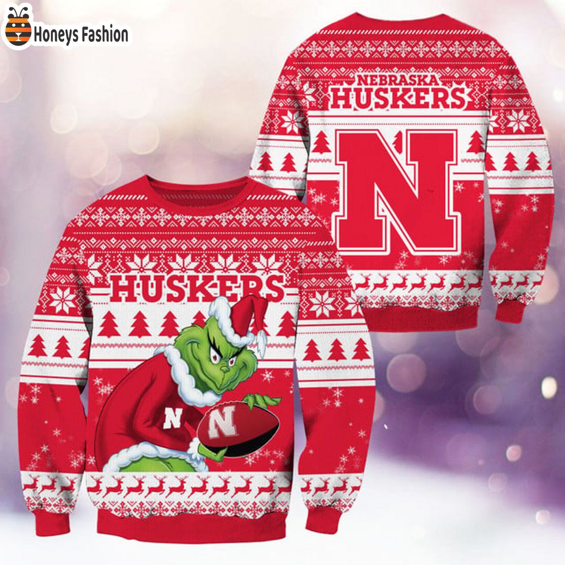 BEST TRENDING Nebraska Cornhuskers NCAA Grinch Ugly Christmas Sweater