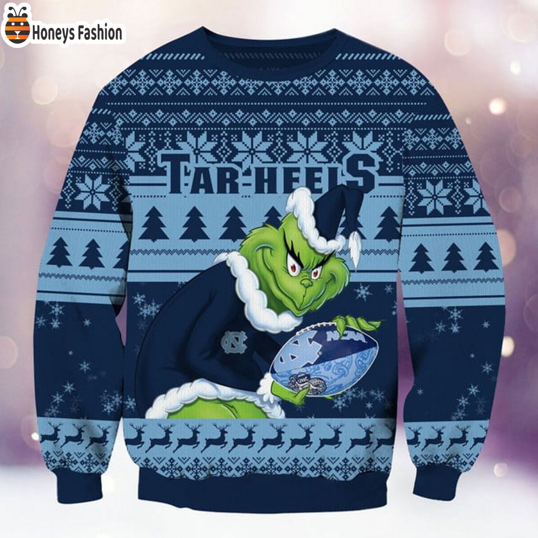 BEST TRENDING North Carolina Tar Heels NCAA Grinch Ugly Christmas Sweater